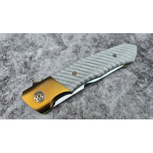 СПАРТАНЕЦЬ авторський складаний ніж ручної роботи майстерня GRYFON, сталь CPM S125V, 65 HRC. Photo 3